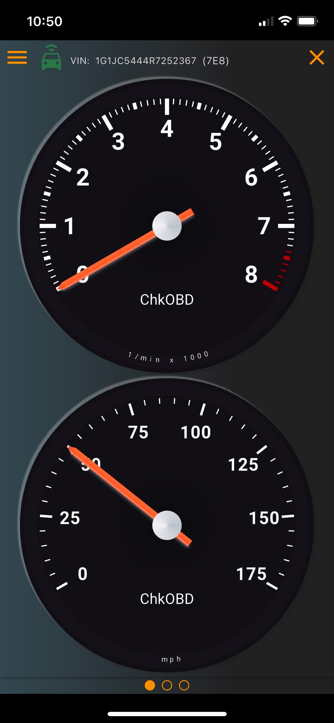 Écran CHKOBD : interface utilisateur optimisée pour la lisibilité