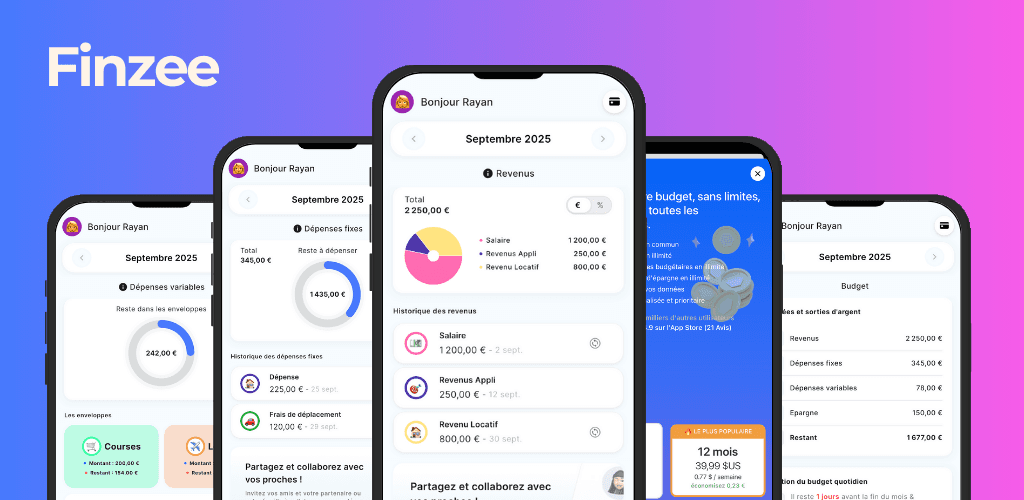 Finzee - Budget Planner - aperçu projet