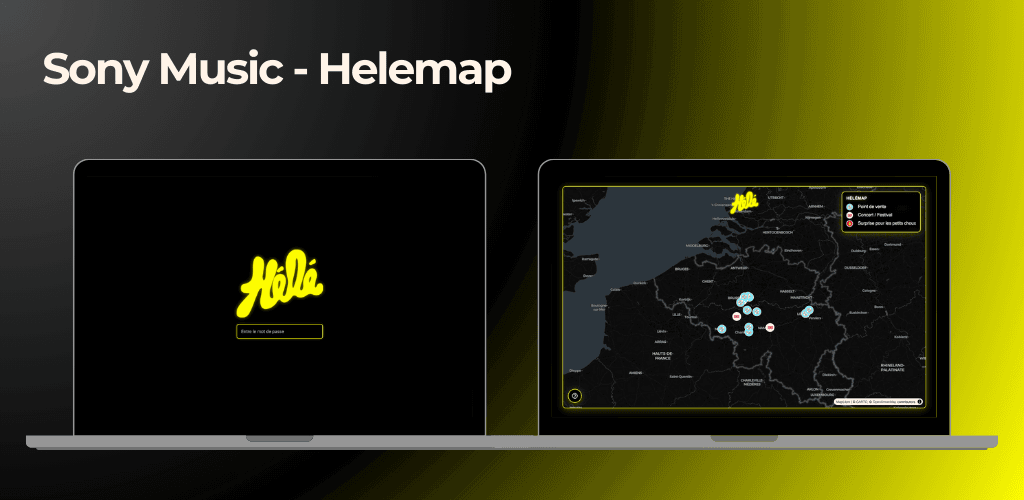 Sony Music - Helemap - aperçu projet